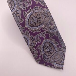Jos. A. Bank Purple and Gold Paisley Tie NWT